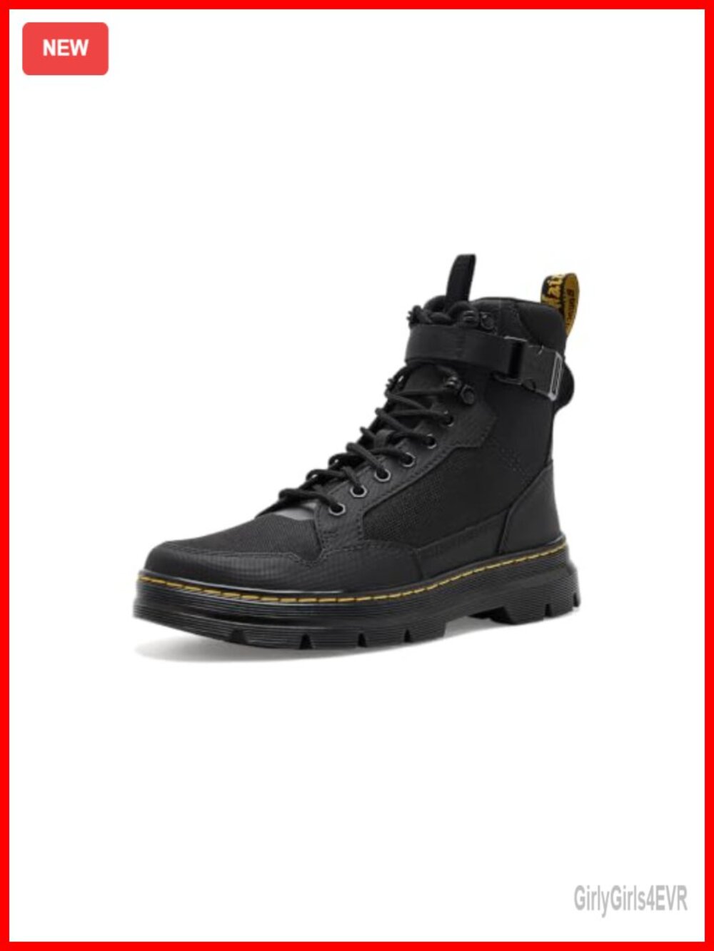 Dr. Martens Combs Tech Mk.02 Combat Boot PU Coated Leather Ankle Boot